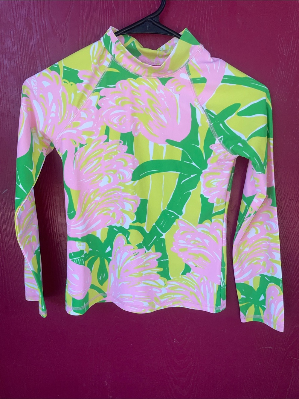 Lilly Pulitzer Kids Long-Sleeve Rashguard - Pink & Green Floral